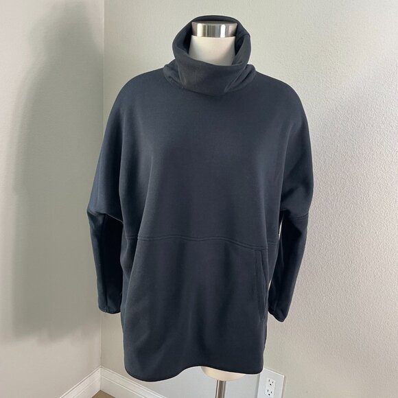 The North Face Womens S/M Black Oversized Long Dolman Sleeve Turtleneck Top - Picture 1 of 15